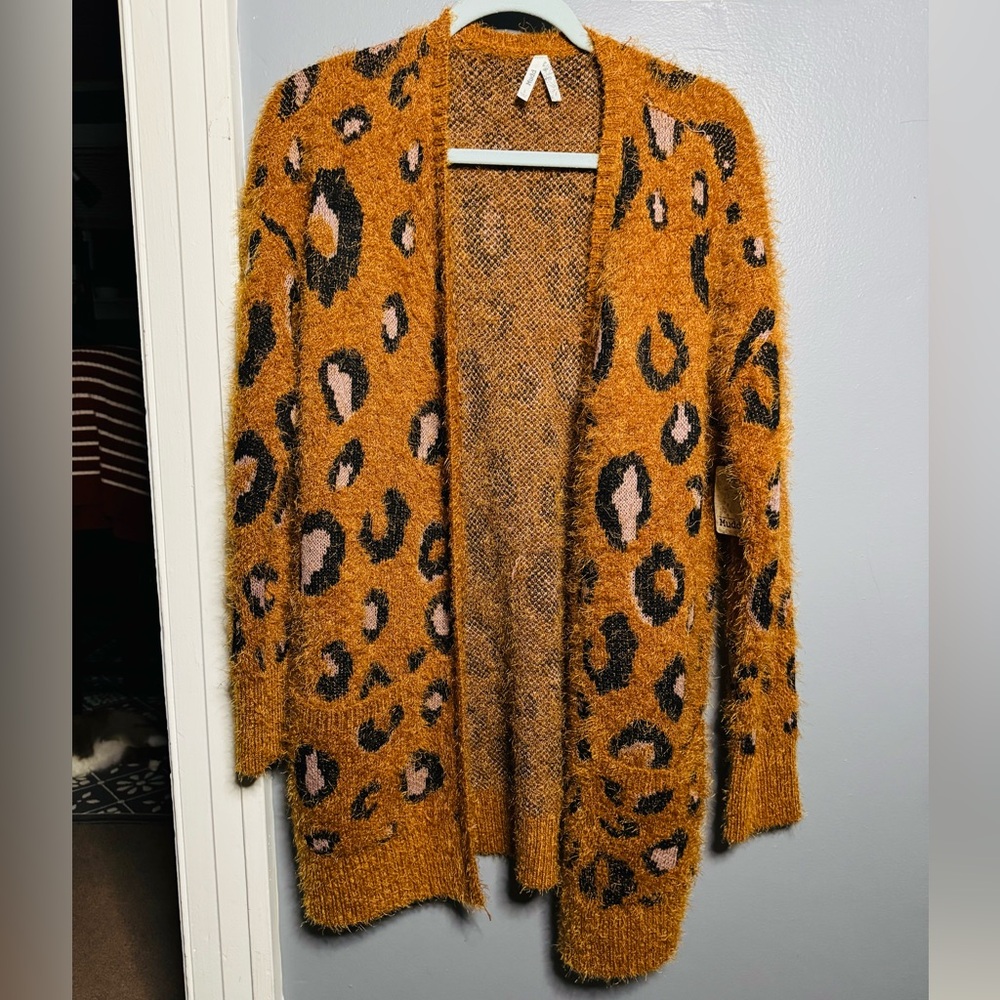Mudd leopard print cardigan